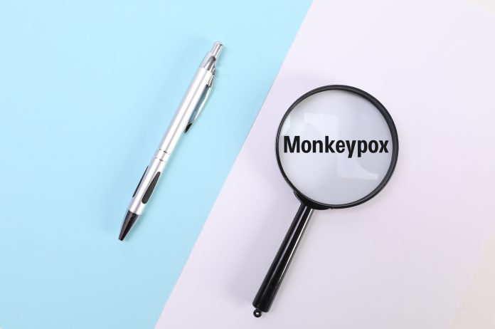 Monkeypox text with magnifier