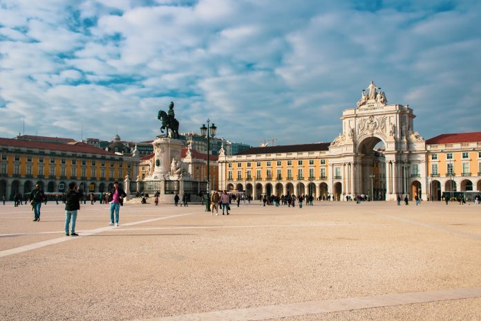portuguese-revolution-of-1910 Praca do Comercio in Lisbon, where King Carlos was murdered.