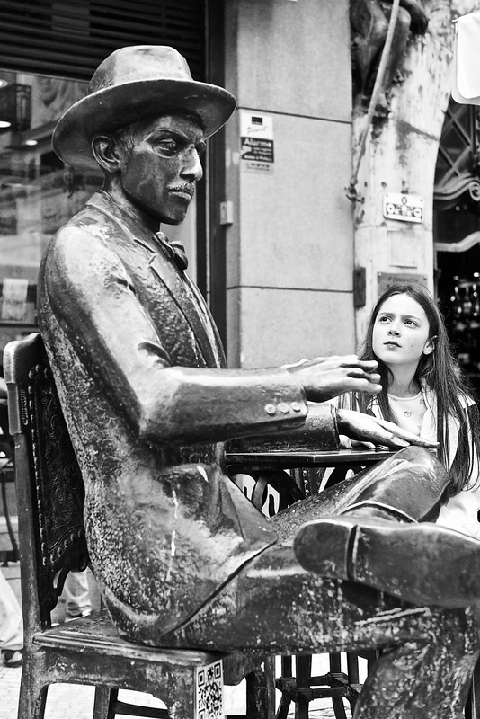 Fernando Pessoa's statue in Lisbon