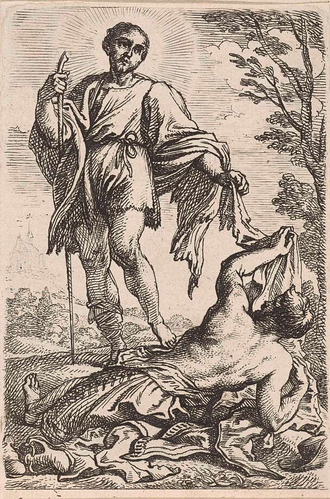 Martin of Tours helping a beggar